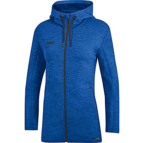 JAKO Damen Kapuzenjacke Premium Basics, royal meliert, 38, 6829 von JAKO