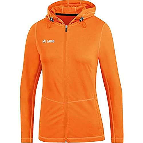 JAKO Damen Løb 2.0 Kapuzenjacke, neonorange, 40 EU von JAKO