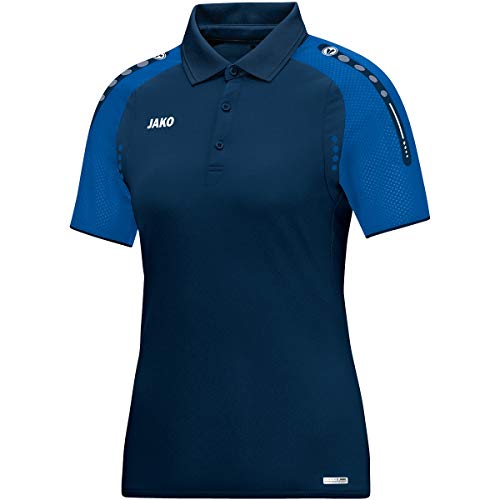 JAKO Damen Polo Champ, marine/royal, 38-40, 6317 von JAKO