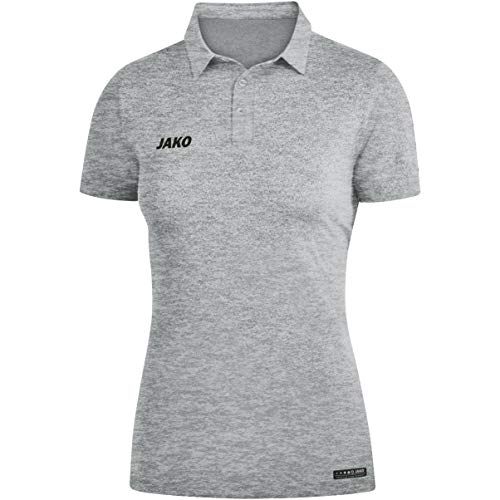 JAKO Damen Polos Polo Premium Basics, grau meliert, 40, 6329 von JAKO