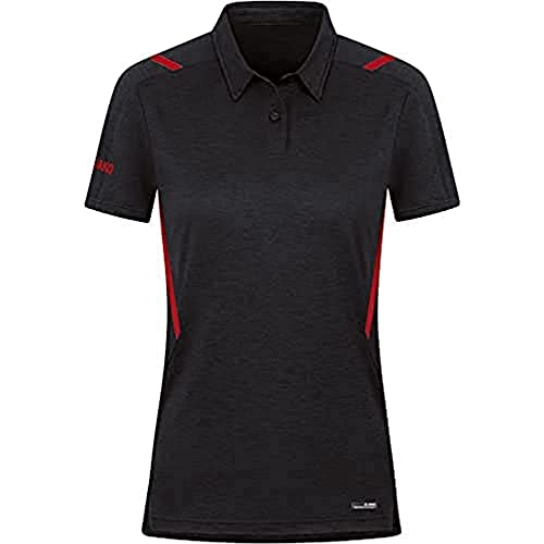 JAKO Damen Poloshirt Challenge, Schwarz-Meliert/Rot, 36 JAKO Damen Poloshirt Challenge, Schwarz-Meliert/Rot, 36 von JAKO