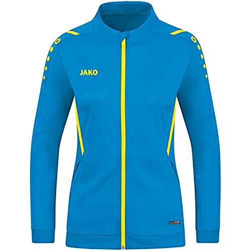 JAKO Damen Polyesterjacke Challenge, Jako-Blau/Neongelb, 34 von JAKO