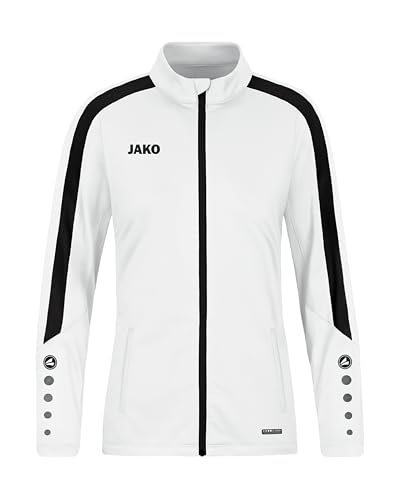 JAKO Damen Polyesterjacke Power, Weiß, 36 JAKO Damen Polyesterjacke Power, Weiß, 36 von JAKO