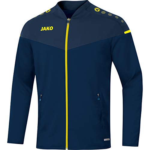 JAKO Damen Präsentationsjacke Champ 2.0, marine/darkblue/neongelb, 38, 9820 von JAKO