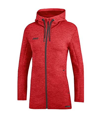 JAKO Damen Kapuzenjacke Premium Basics, rot meliert, 36, 6829 JAKO Damen Kapuzenjacke Premium Basics, rot meliert, 36, 6829 von JAKO