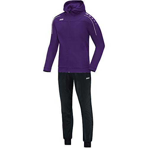 JAKO Damen Trainingsanzug Polyester Classico mit Kapuze, lila, 36, M9450 von JAKO