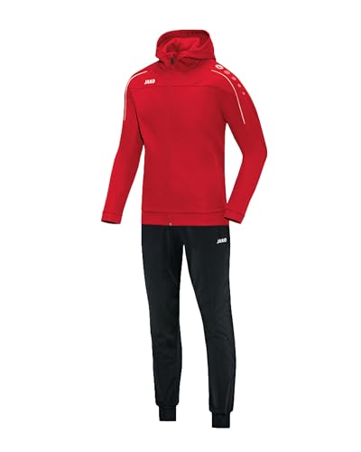 JAKO Trainingsanzug Damen Polyester Classico mit Kapuze Rot Gr. 34 - Jogginganzug 2-teilig für Sport und Alltag, Jogginghose & Trainingsjacke JAKO Trainingsanzug Damen Polyester Classico mit Kapuze Rot Gr. 34 - Jogginganzug 2-teilig für Sport und Alltag, Jogginghose & Trainingsjacke von JAKO