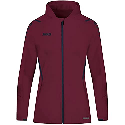 JAKO Damen Kapuzenjacke Challenge, Maroon/Marine, 44 von JAKO