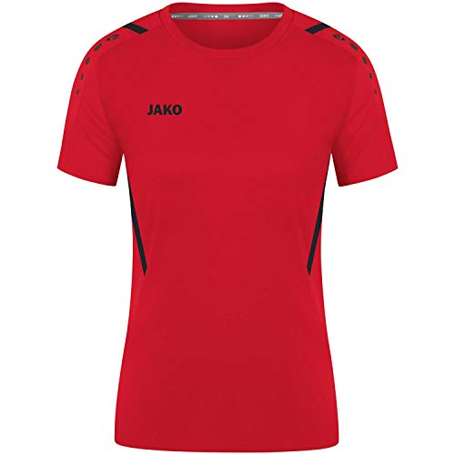 JAKO Damen Trøje udfordring Trikot Challenge, Rot/Schwarz, 40 EU von JAKO