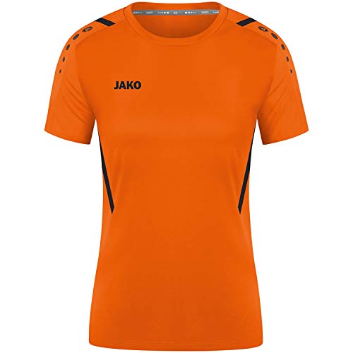 JAKO Damen Trøje udfordring Trikot Challenge, Neonorange/Schwarz, 36 EU von JAKO