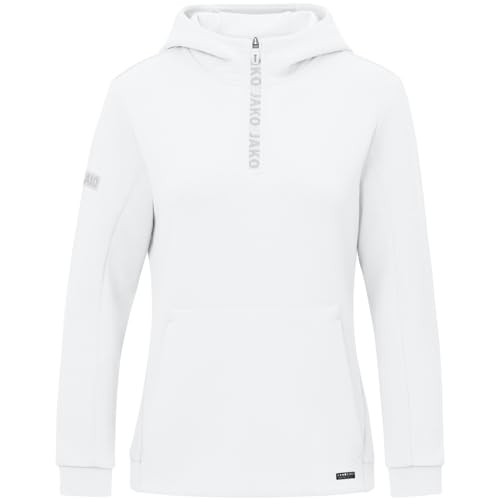 JAKO Damen Zip Hoodie Pro Casual, Weiß, 42 von JAKO