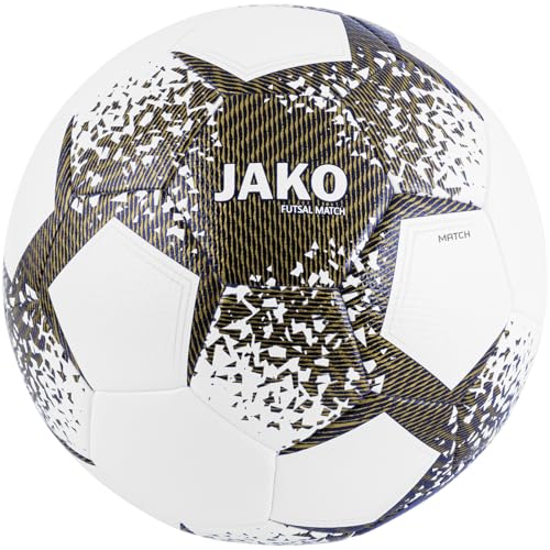 JAKO Unisex Spielball Futsal, Weiß/Navy/Gold, 4 JAKO Unisex Spielball Futsal, Weiß/Navy/Gold, 4 von JAKO