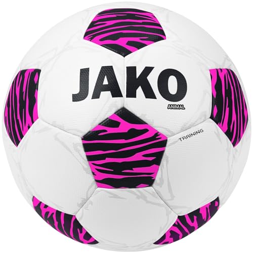 JAKO Animal FIFA Basic-zertifizierter Trainingsball, weiß/pink/schwarz,5 von JAKO