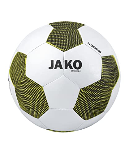 JAKO Unisex Trainingsball Striker 2.0, Weiß/Schwarz/Soft Yellow, 4 JAKO Unisex Trainingsball Striker 2.0, Weiß/Schwarz/Soft Yellow, 4 von JAKO