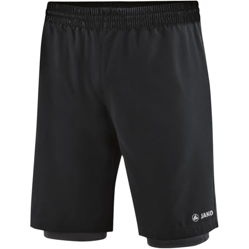 JAKO Herren 2-in-1 Shorts, Schwarz, L JAKO Herren 2-in-1 Shorts, Schwarz, L von JAKO
