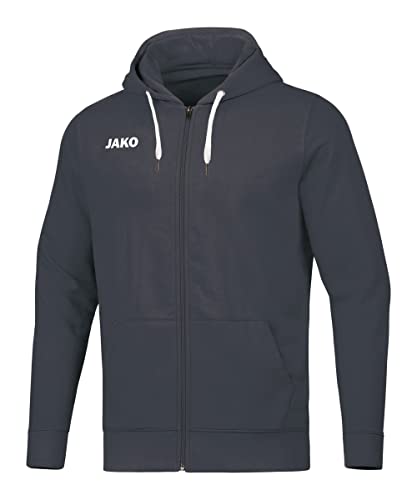 Jako Herren Kapuzenjacke Base, anthrazit, M, 6865 von JAKO