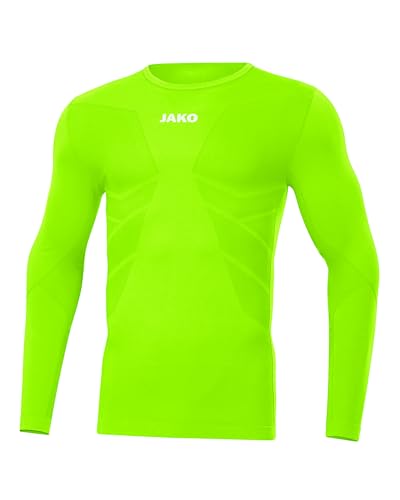 JAKO Herren Comfort 2.0 Longsleeve, Neongrün, XL EU von JAKO