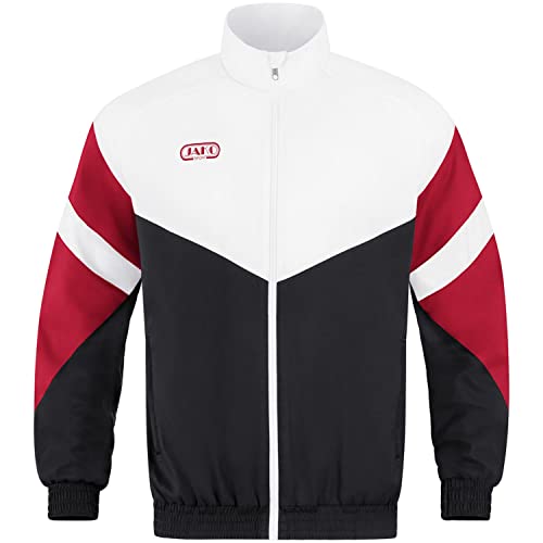 JAKO Herren Freizeitjacke Retro, Schwarz/Weiß/Rot, 4XL von JAKO