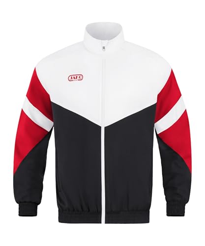 JAKO Herren Freizeitjacke Retro, Schwarz/Weiß/Rot, XXL JAKO Herren Freizeitjacke Retro, Schwarz/Weiß/Rot, XXL von JAKO