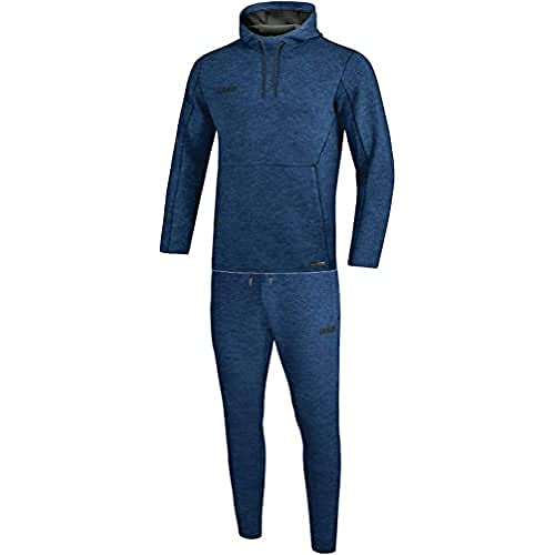 JAKO Herren Jogginganzug Premium Basics mit Kapuzensweat, royal meliert, 3XL, M9629 von JAKO