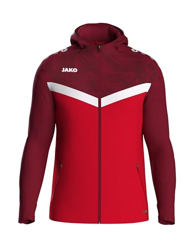 JAKO Herren Iconic Kapuzenjacke, Rot/weinrot, L EU JAKO Herren Iconic Kapuzenjacke, Rot/weinrot, L EU von JAKO