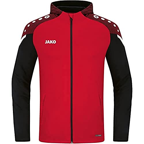 JAKO Herren Kapuzenjacke Performance, Rot/Schwarz, 4XL von JAKO