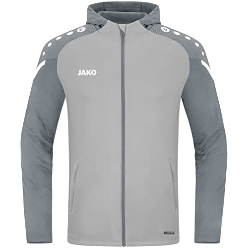 JAKO Herren Kapuzenjacke Performance, Soft Grey/Steingrau, L von JAKO