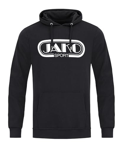 JAKO Herren Kapuzensweatshirt Retro, Schwarz, XXL JAKO Herren Kapuzensweatshirt Retro, Schwarz, XXL von JAKO