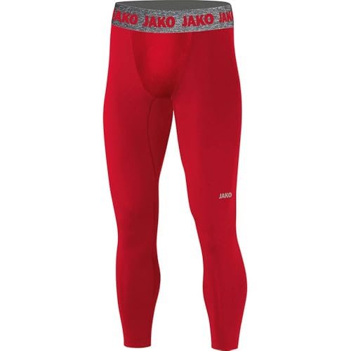 JAKO Kinder Long Tights Compression 2.0, Sportrot, 140 von JAKO