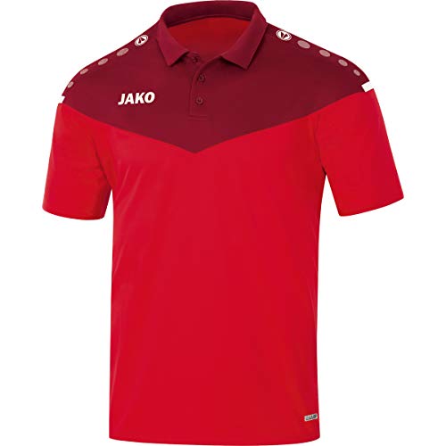 JAKO Herren Champ 2.0 Polo, Rot/Weinrot, M EU von JAKO