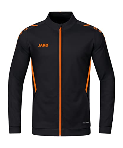 JAKO Herren Jacket Polyesterjacke Challenge, schwarz/neonorange, M EU JAKO Herren Jacket Polyesterjacke Challenge, schwarz/neonorange, M EU von JAKO