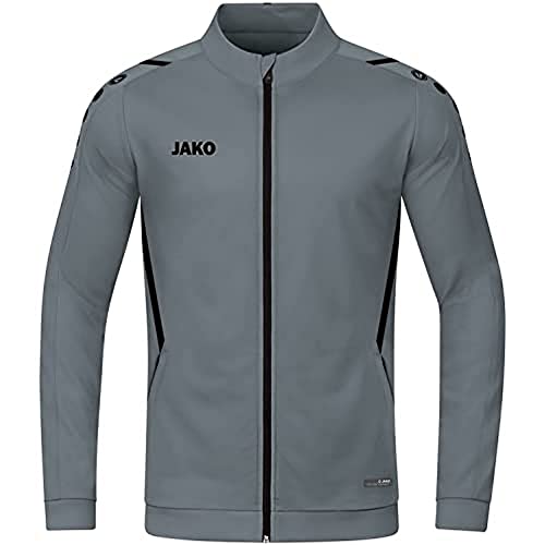 JAKO Herren Polyesterjacke Challenge, Steingrau/Schwarz, 4XL JAKO Herren Polyesterjacke Challenge, Steingrau/Schwarz, 4XL von JAKO