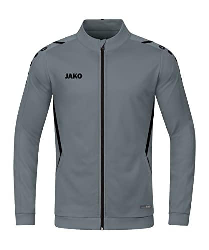 JAKO Herren Polyesterjacke Challenge, Steingrau/Schwarz, L JAKO Herren Polyesterjacke Challenge, Steingrau/Schwarz, L von JAKO
