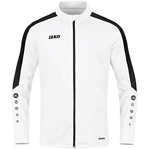 JAKO Herren Polyesterjacke Power, Weiß, M von JAKO