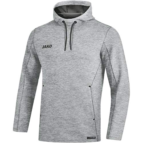 JAKO Herren Kapuzensweat Premium Basics, grau meliert, L, 6729 von JAKO