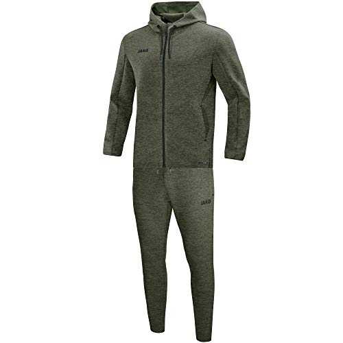 JAKO Herren Jogginganzug Premium Basics mit Kapuze, khaki meliert, M, M9729 JAKO Herren Jogginganzug Premium Basics mit Kapuze, khaki meliert, M, M9729 von JAKO