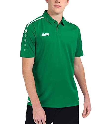 JAKO Herren Polo Striker 2.0, sportgrün/weiß, XL, 6319 von JAKO