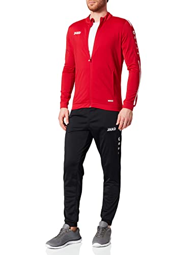 JAKO Herren Trainingsanzug Polyester Striker 2.0, chili rot/weiß, S, M9119 JAKO Herren Trainingsanzug Polyester Striker 2.0, chili rot/weiß, S, M9119 von JAKO