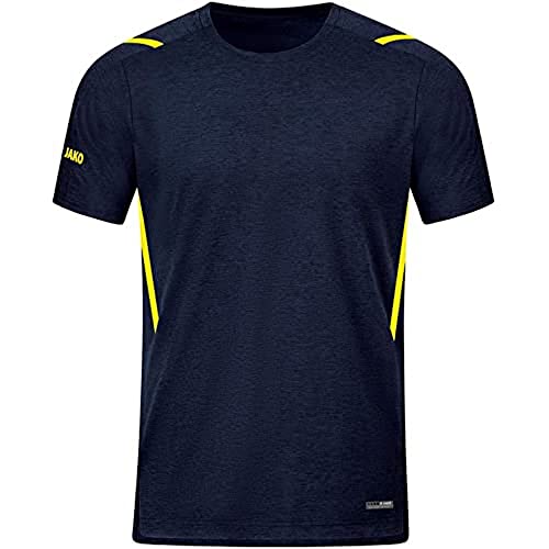 JAKO Herren T-Shirt Challenge, Marine-Meliert/Neongelb, M von JAKO