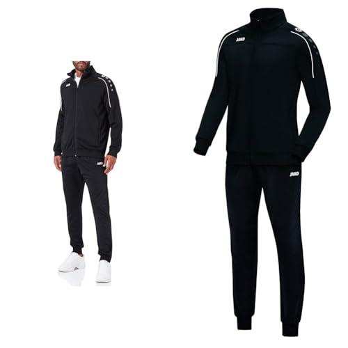 JAKO Herren Trainingsanzug Polyester Classico, schwarz, XL, M9150 & Kinder Trainingsanzug Polyester Classico, schwarz, 152, M9150 JAKO Herren Trainingsanzug Polyester Classico, schwarz, XL, M9150 & Kinder Trainingsanzug Polyester Classico, schwarz, 152, M9150 von JAKO