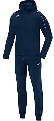 JAKO Trainingsanzug Herren & Damen Polyester Classico mit Kapuze Marine XL - Jogginganzug 2-teilig für Sport und Alltag, Jogginghose & Trainingsjacke von JAKO