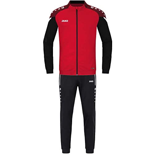 JAKO Herren Tracksuit Trainingsanzug Polyester Performance, rot/schwarz, XL EU von JAKO
