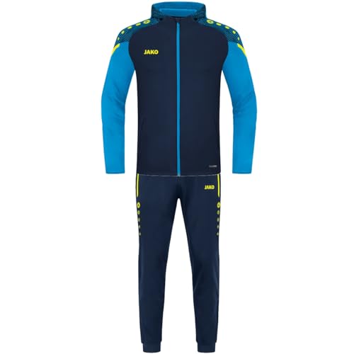 JAKO Herren Trainingsanzug Polyester Performance mit Kapuze, Marine/Jako-Blau, XXL von JAKO