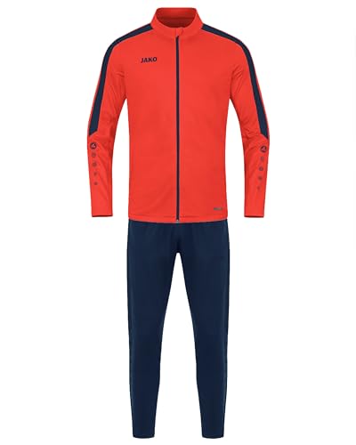 JAKO Herren Trainingsanzug Polyester Power, Flame/Marine, 3XL JAKO Herren Trainingsanzug Polyester Power, Flame/Marine, 3XL von JAKO