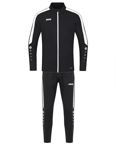 JAKO Herren Trainingsanzug Polyester Power, Schwarz, S JAKO Herren Trainingsanzug Polyester Power, Schwarz, S von JAKO