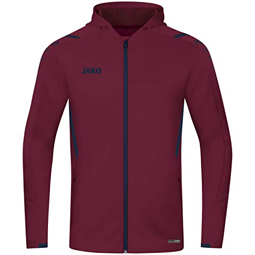 JAKO Herren Kapuzenjacke Challenge, Maroon/Marine, L von JAKO