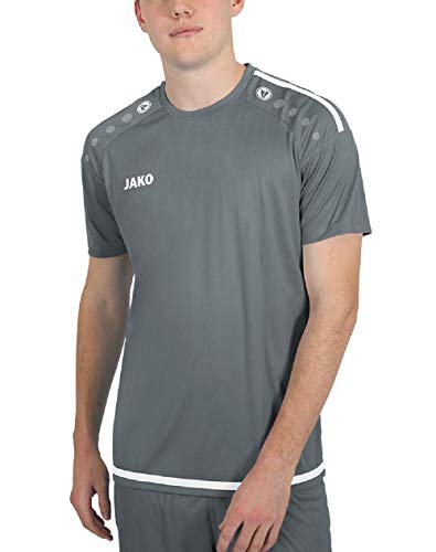 JAKO Herren Trikot Striker 2.0 KA, steingrau/weiß, XL, 4219 von JAKO