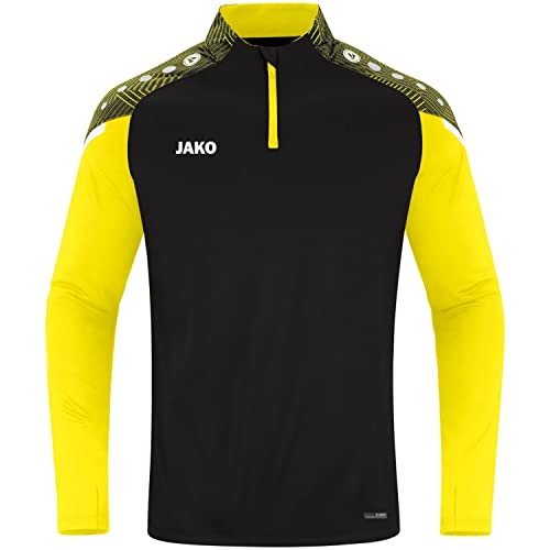 JAKO Herren Ziptop Performance, Schwarz/Soft Yellow, M von JAKO