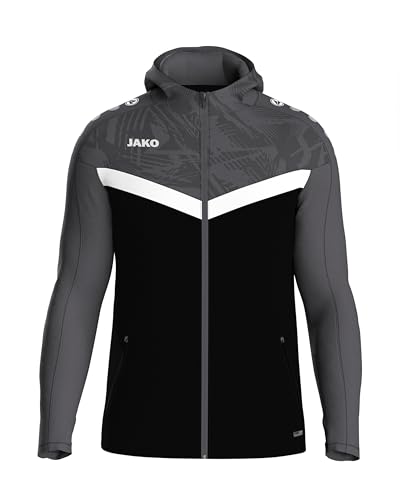 JAKO ICONIC Kapuzenjacke - Zipper Hoodie Herren, Bequeme Sweatjacke mit Keep Dry Funktion aus 100% recyceltem Polyester von JAKO