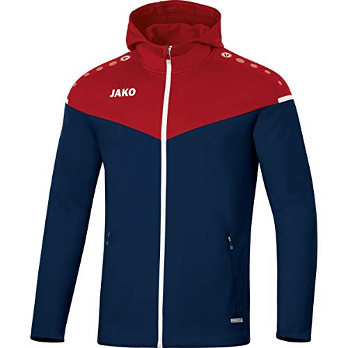 Jako Kinder Kapuzenjacke Champ 2.0, marine/chili rot, 128, 6820 von JAKO